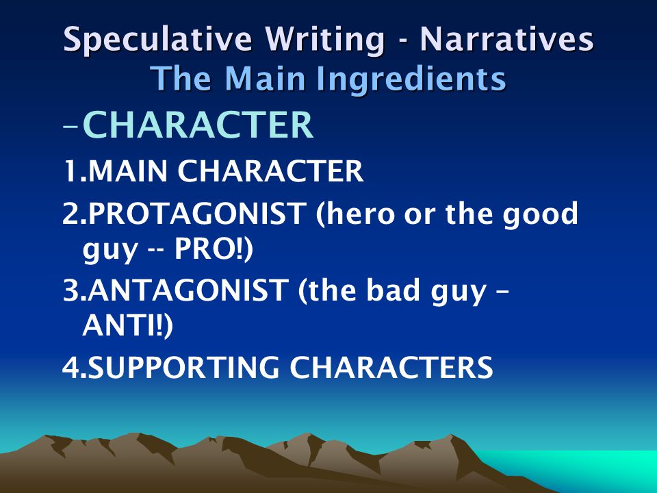 Speculative Writing - Narratives Did YOU Know.
