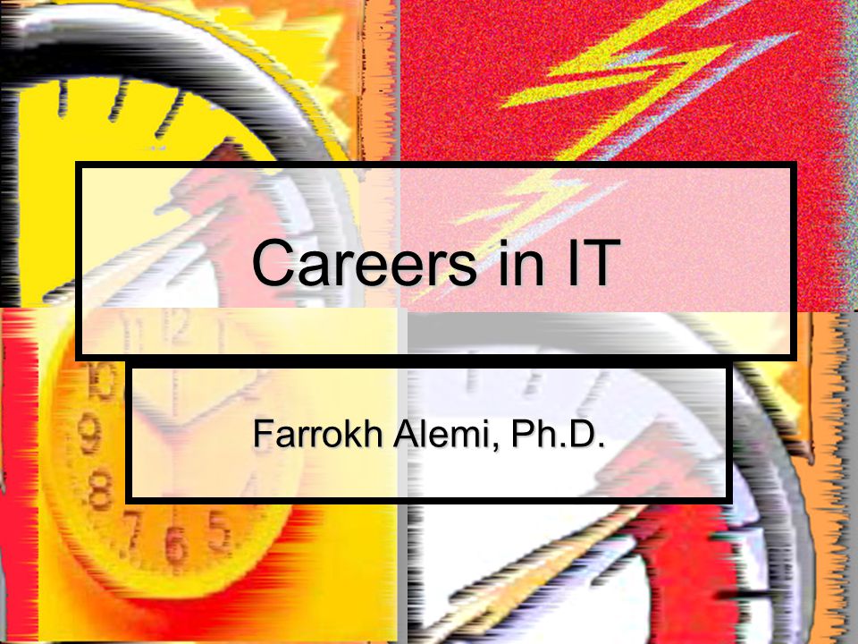 Careers in IT Farrokh Alemi, Ph.D.