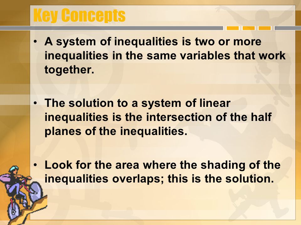 Solving Systems of Linear Inequalities Adapted from Walch Education