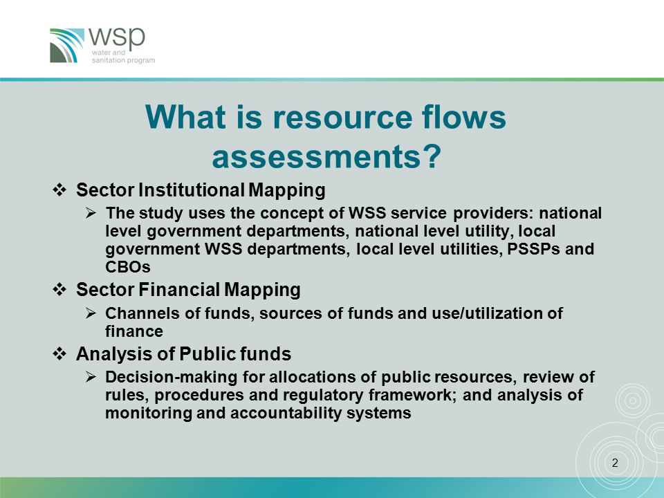 2 What is resource flows assessments.