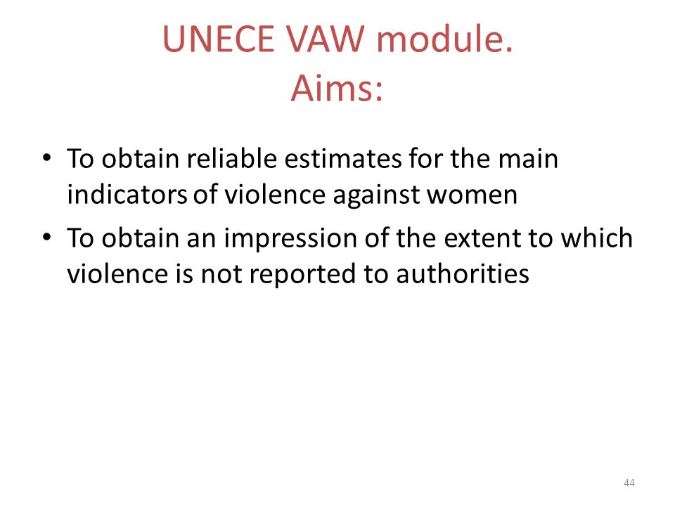 UNECE VAW module.