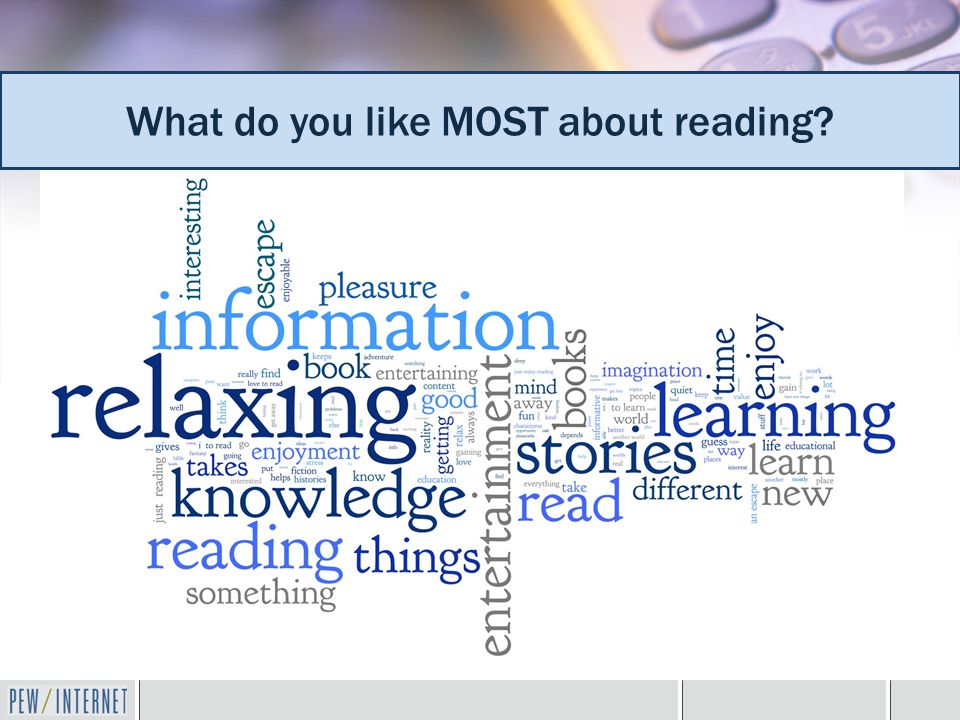 What do you like MOST about reading