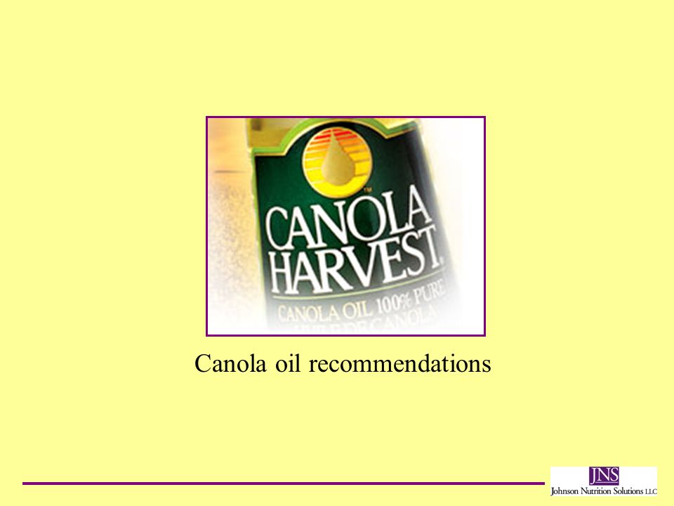 Canola oil recommendations