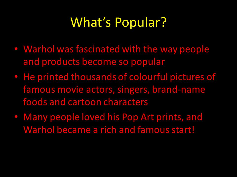 What’s Popular.