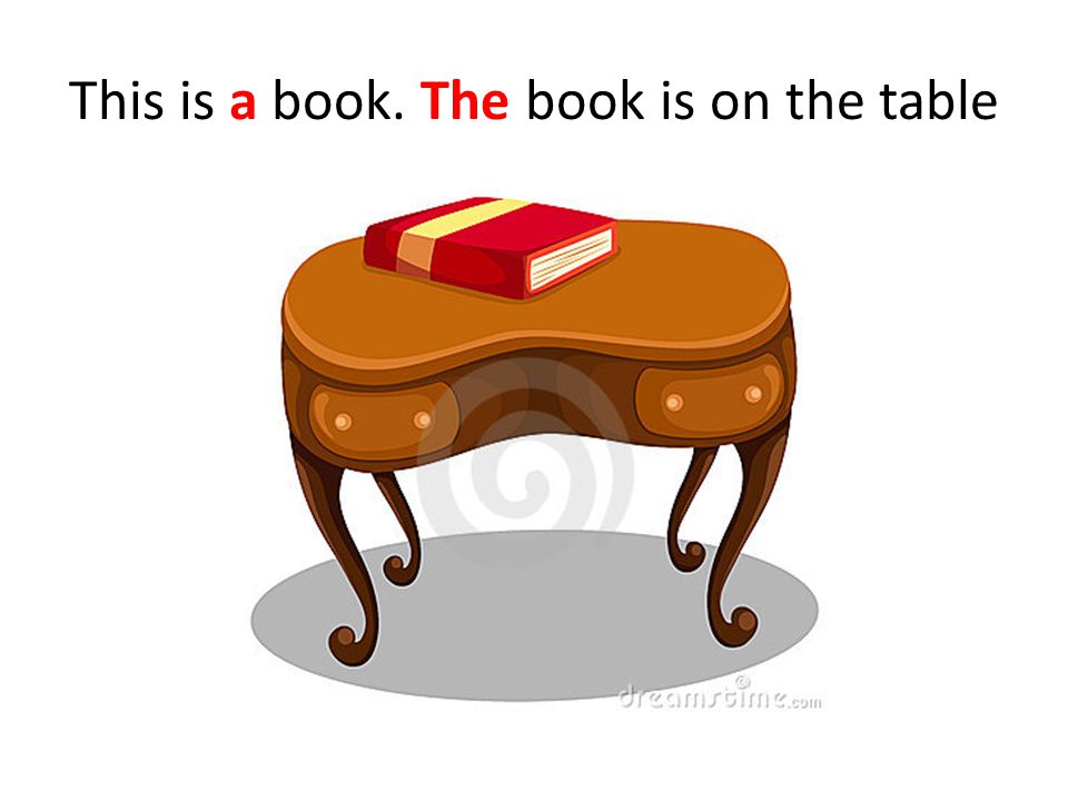 This is a book. The book is on the table