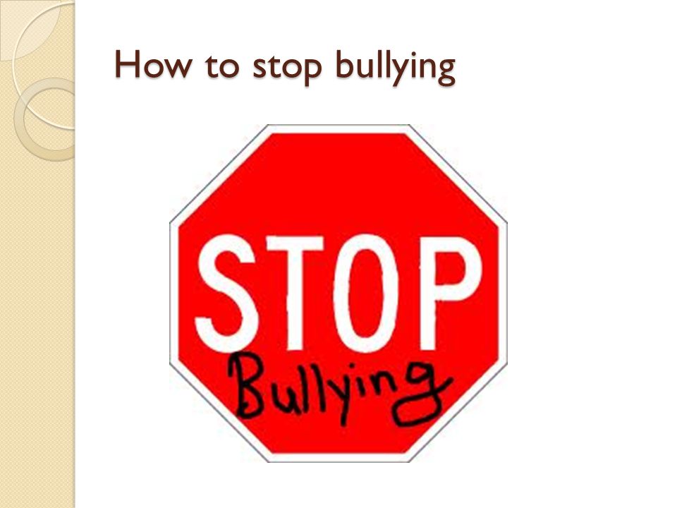 How to stop bullying