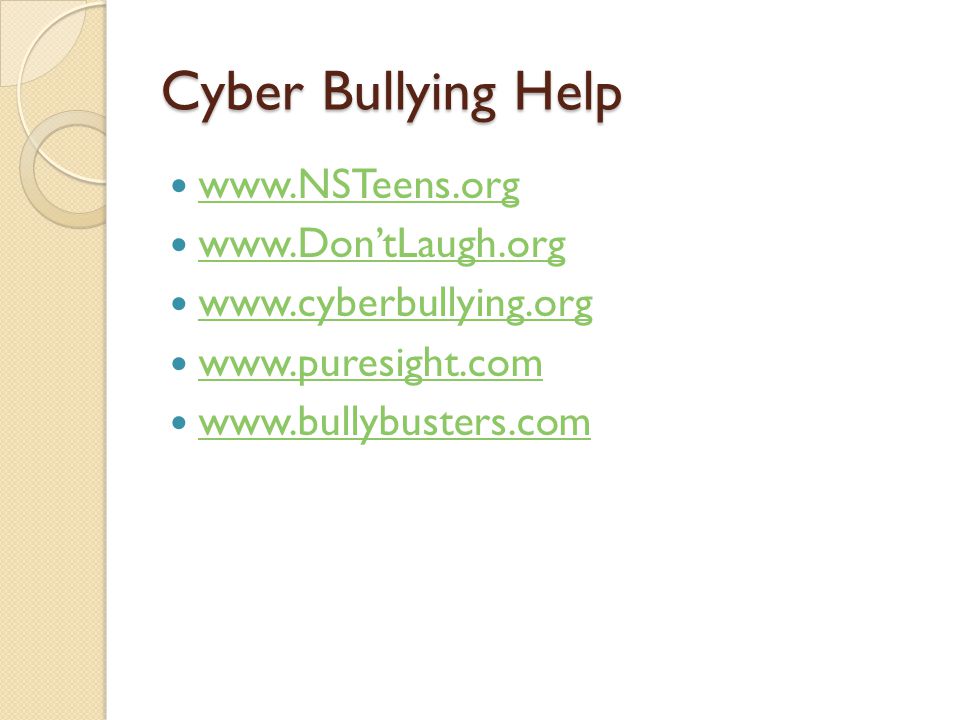 Cyber Bullying Help