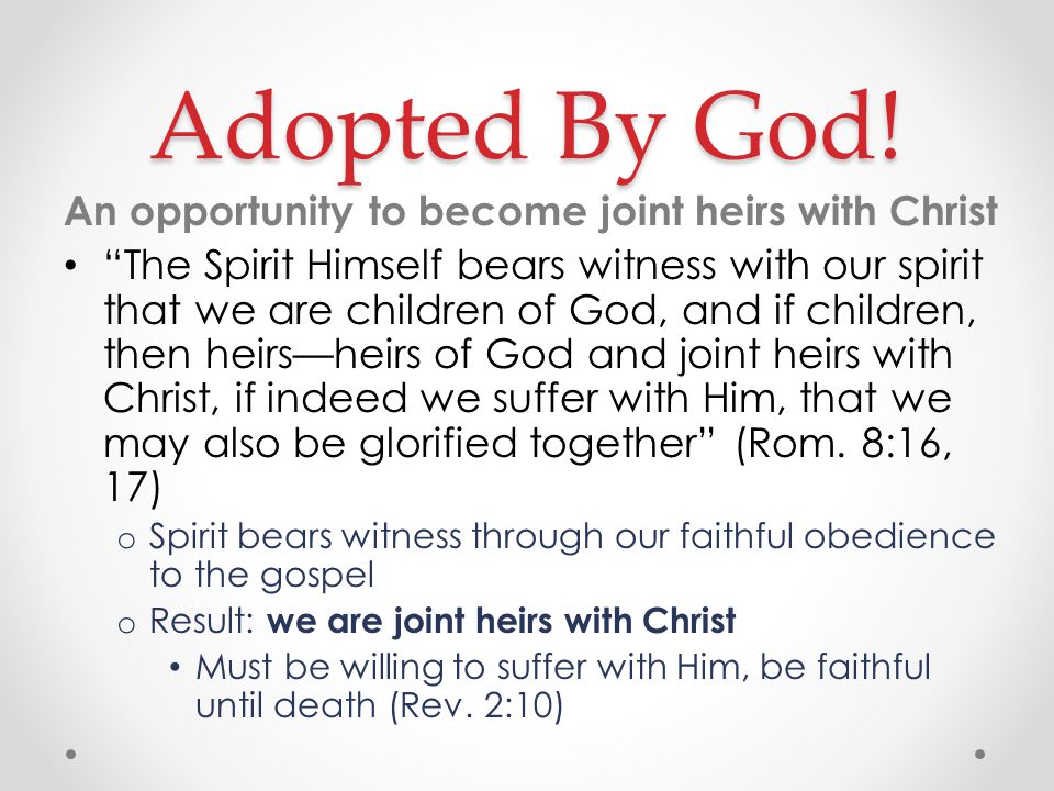 Adopted By God.