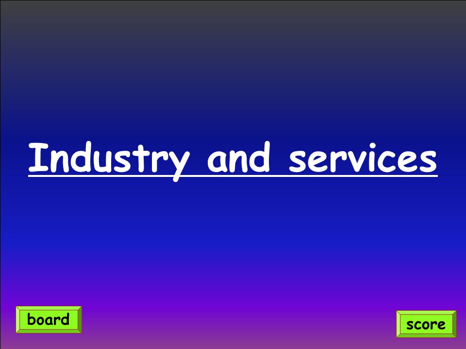 Industry and services score board
