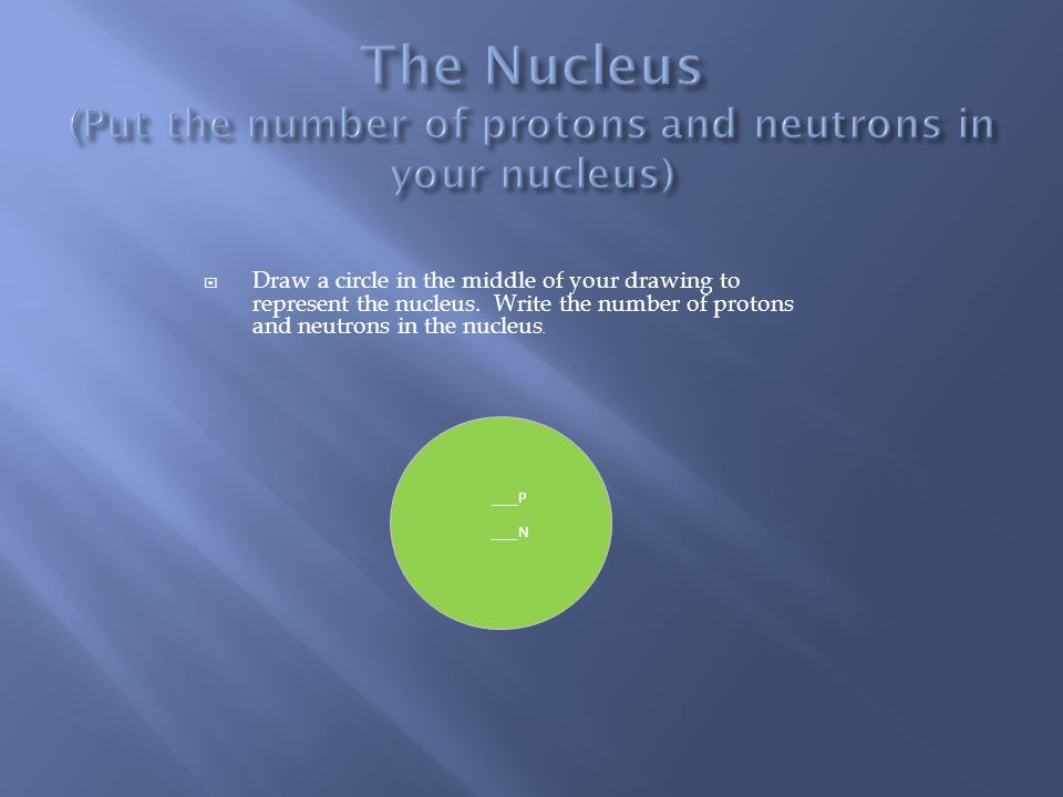  Draw a circle in the middle of your drawing to represent the nucleus.