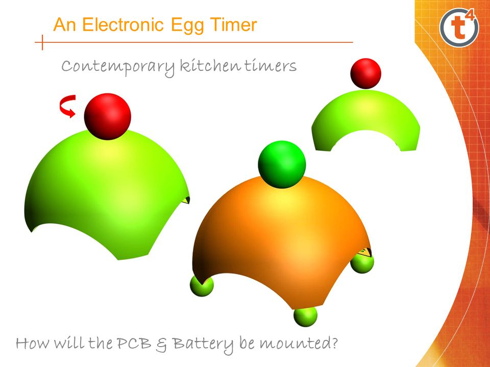 An Electronic Egg Timer How will the PCB & Battery be mounted Contemporary kitchen timers