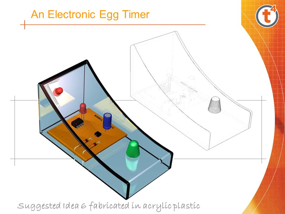 An Electronic Egg Timer Suggested Idea 6 fabricated in acrylic plastic
