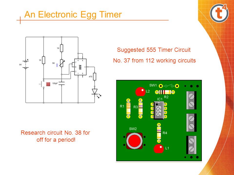 An Electronic Egg Timer Suggested 555 Timer Circuit No.