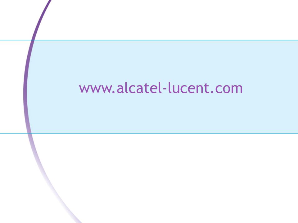 All Rights Reserved © Alcatel-Lucent | Presentation Title |