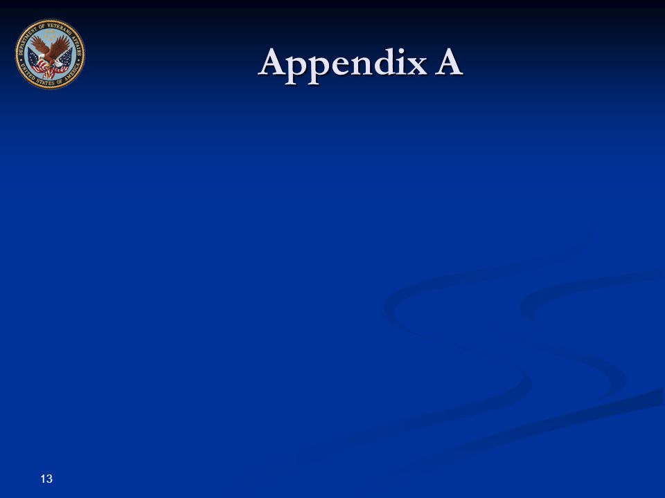 13 Appendix A