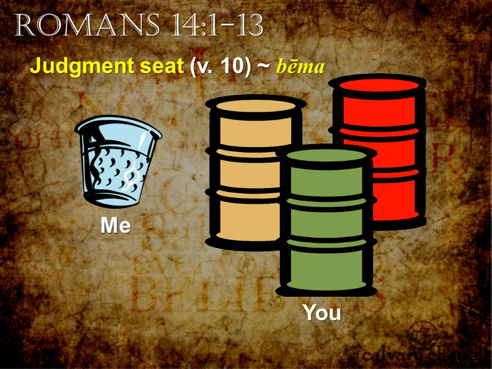 Me You Judgment seat (v. 10) ~ bēma