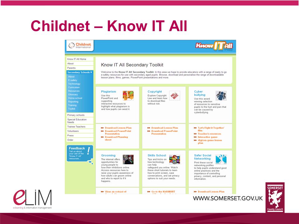 Childnet – Know IT All