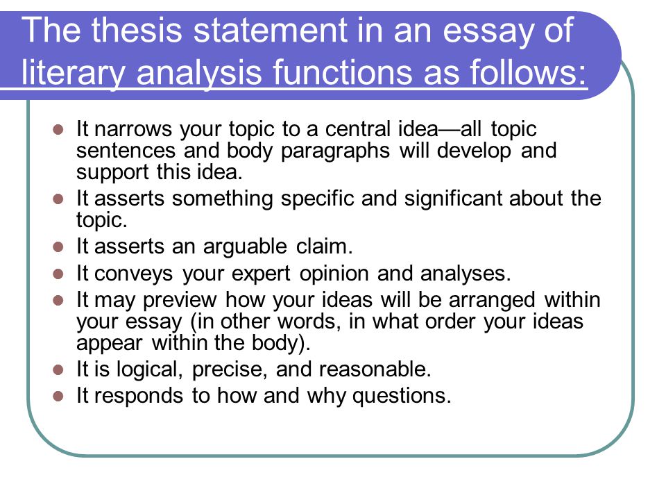 how to write a thesis statement for an english essay