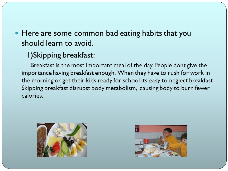 How To Control Bad Eating Habits