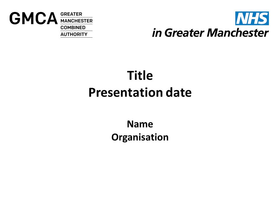 Ian Williamson Chief Officer Greater Manchester Health and Social Care Devolution NW Finance Directors Friday 15 May 2015 Ian Williams Chief Officer Greater Manchester Health and Social Care Devolution Chief Officer Greater Manchester Health and Social Care Devolution Title Presentation date Name Organisation