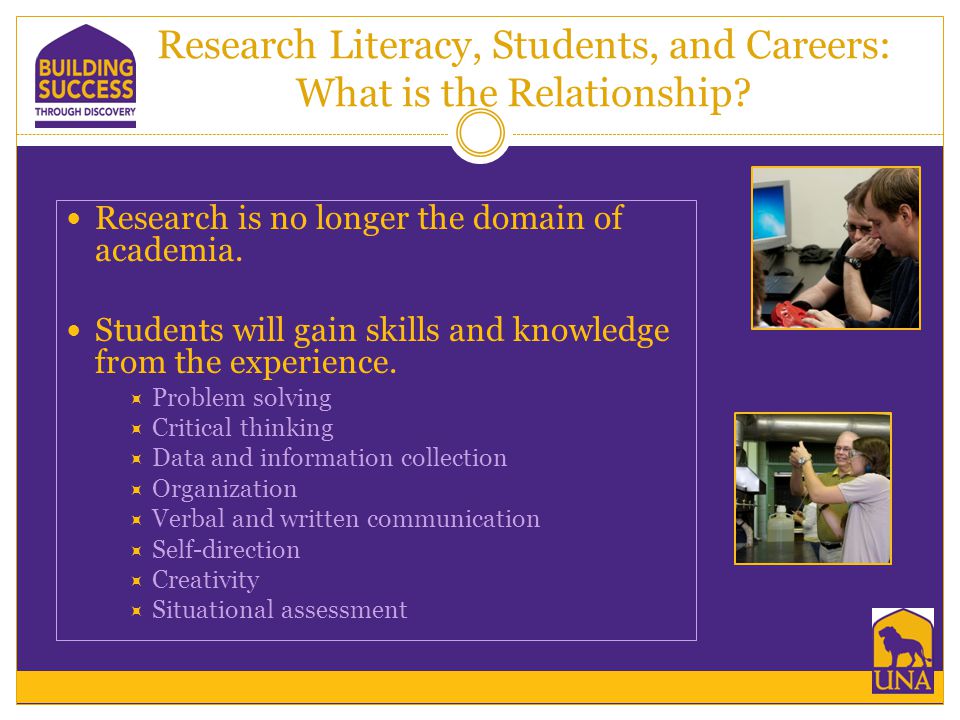 Research Literacy, Students, and Careers: What is the Relationship.