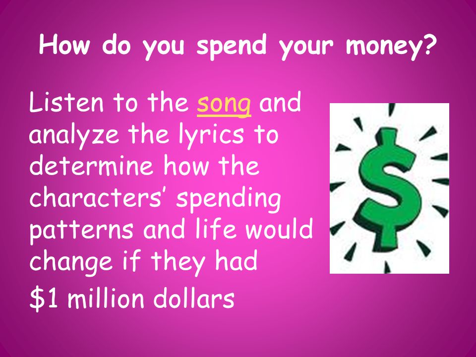 consumer health how do you spend your money listen to the song and song lyrics about change