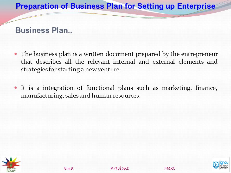 setting up a business plan