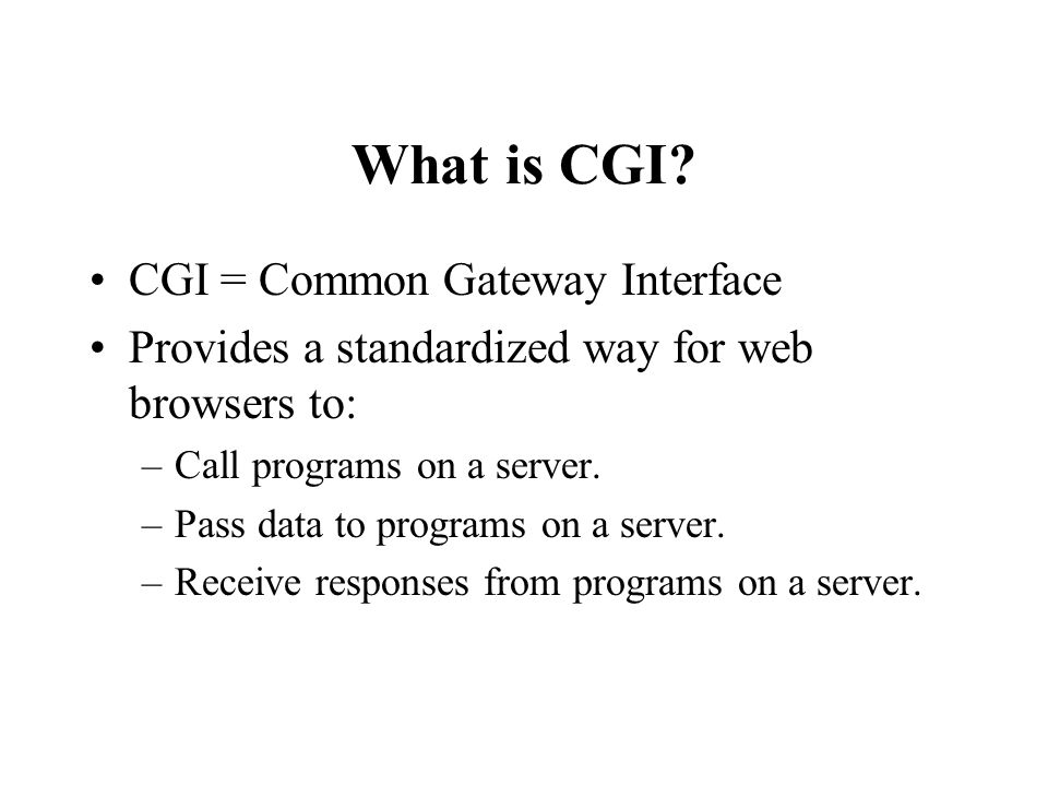What is CGI.