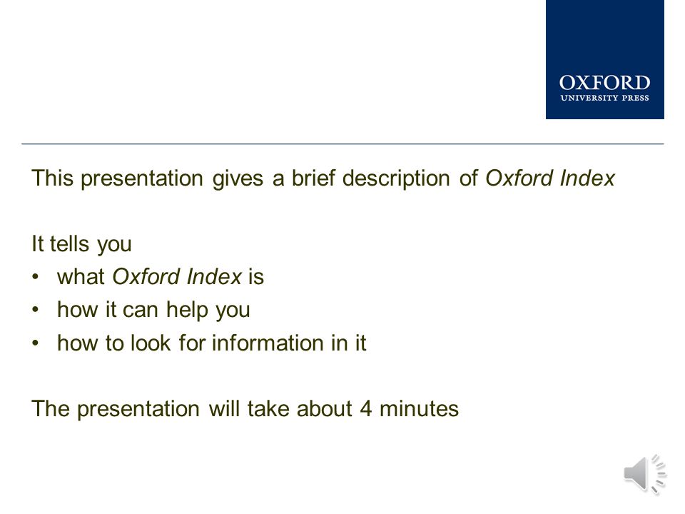 Online Resources From Oxford University Press