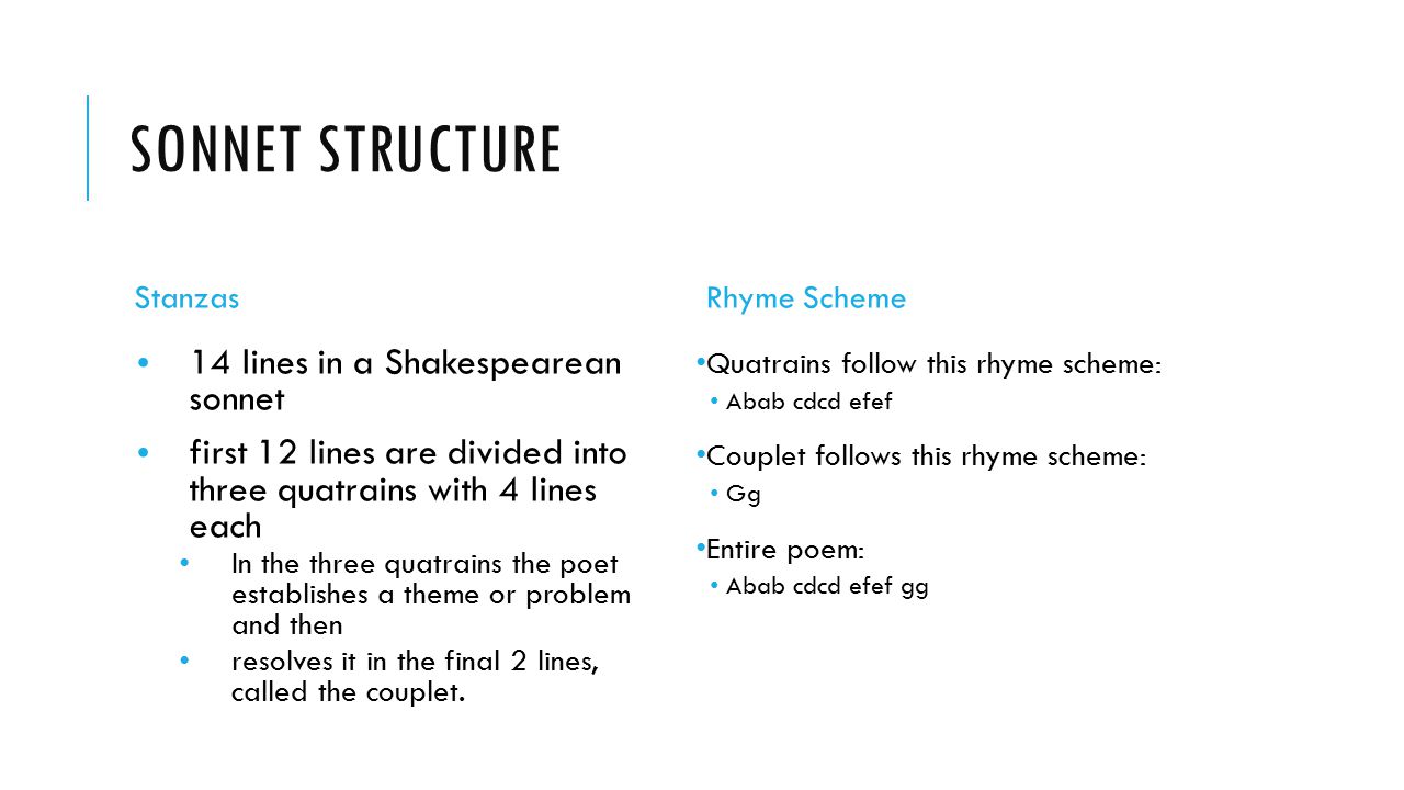 SHAKESPEAREAN SONNETS. WILLIAM SHAKESPEARE Made famous by William  Shakespeare Wrote many sonnets Many of his plays also written in sonnet form.  - ppt download