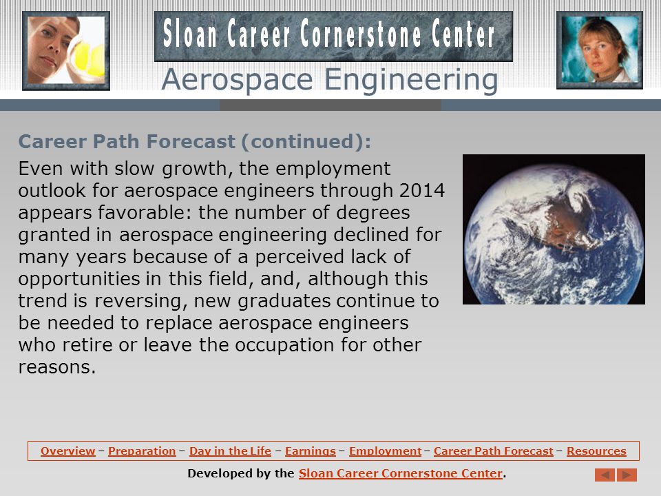 Aerospace Engineering Career Path Forecast: According to the U.S.