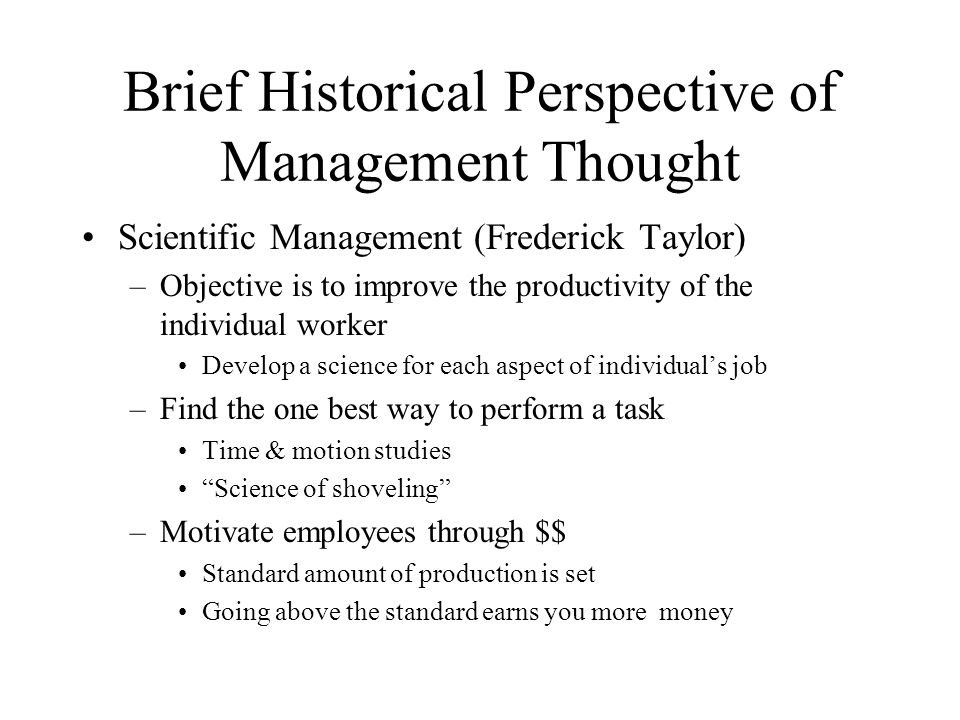 evolution of management