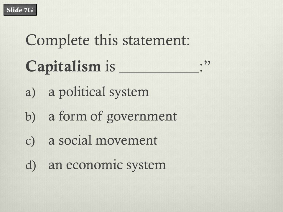 Commerce Capitalism Lesson 7 Slide 7A. What Does That Mean ...