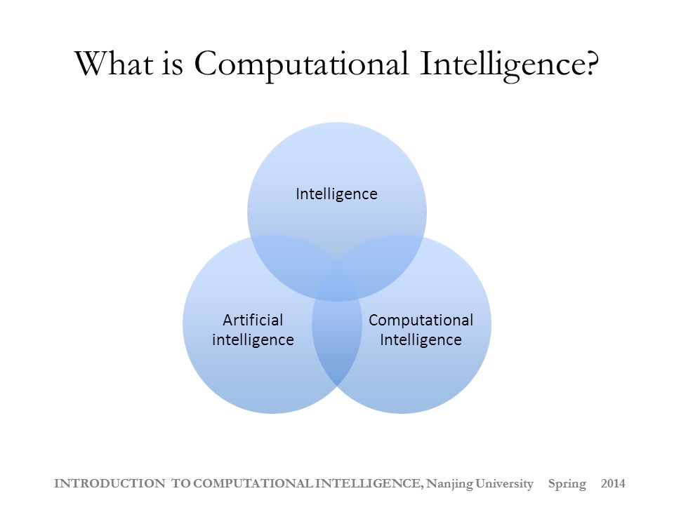 INTRODUCTION TO COMPUTATIONAL INTELLIGENCE, Nanjing University Spring 2014  INTRODUCTION TO COMPUTATIONAL INTELLIGENCE Lin Shang Dept. of Computer  Science. - ppt download