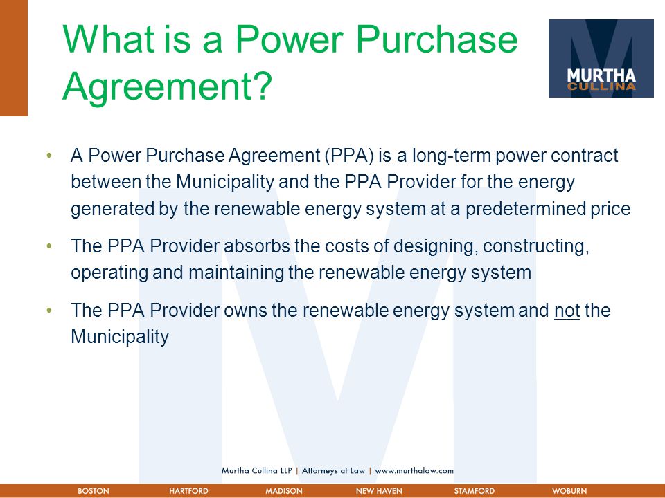 What is a Power Purchase Agreement.