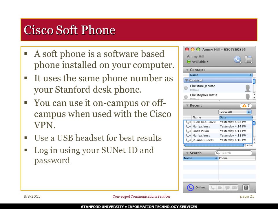 Stanford University Information Technology Services Tech Briefing