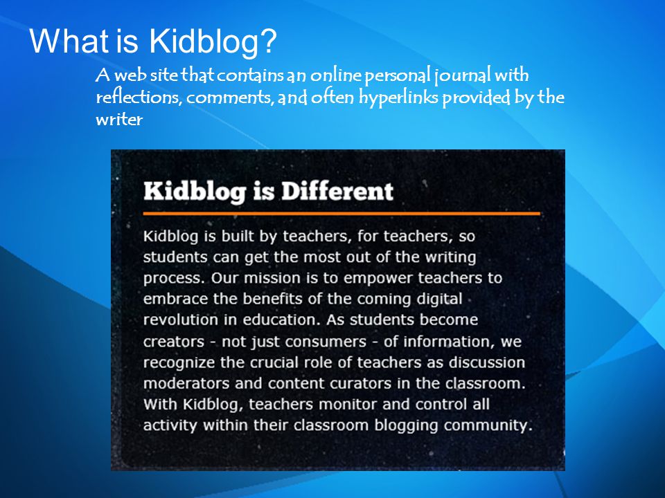 What is Kidblog.