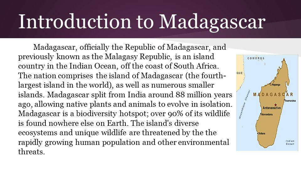 madagascar island map An introduction to the island of madagascar