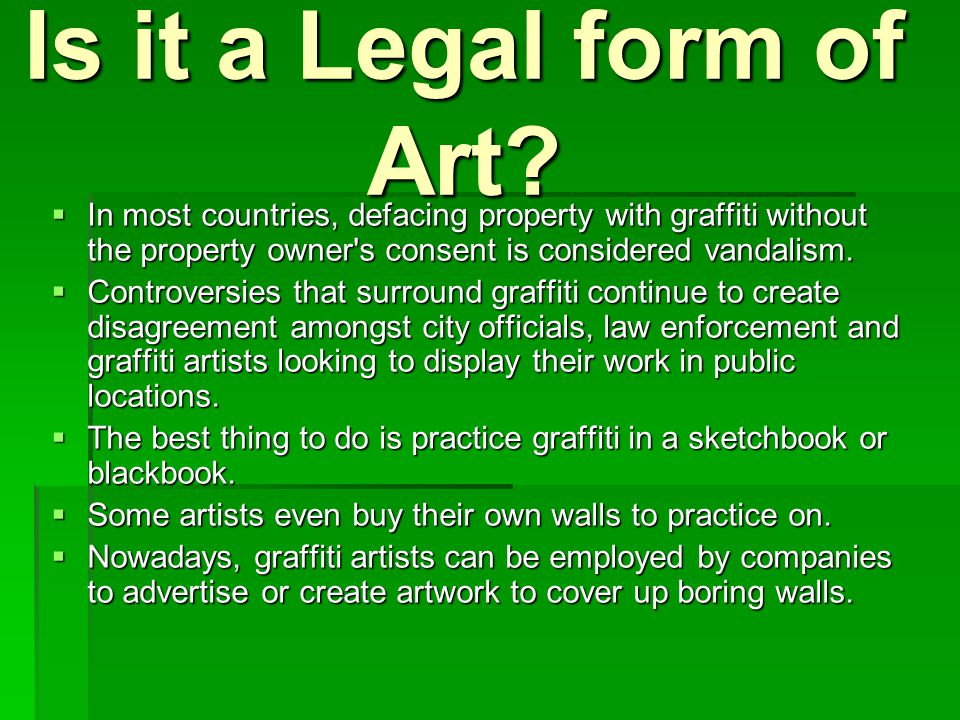 Is it a Legal form of Art.