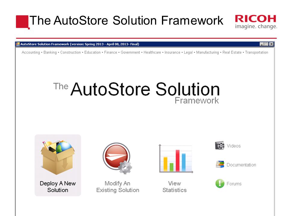 The AutoStore Solution Framework