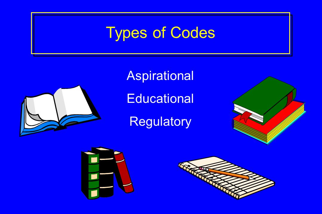 Aspirational Educational Regulatory Types of Codes
