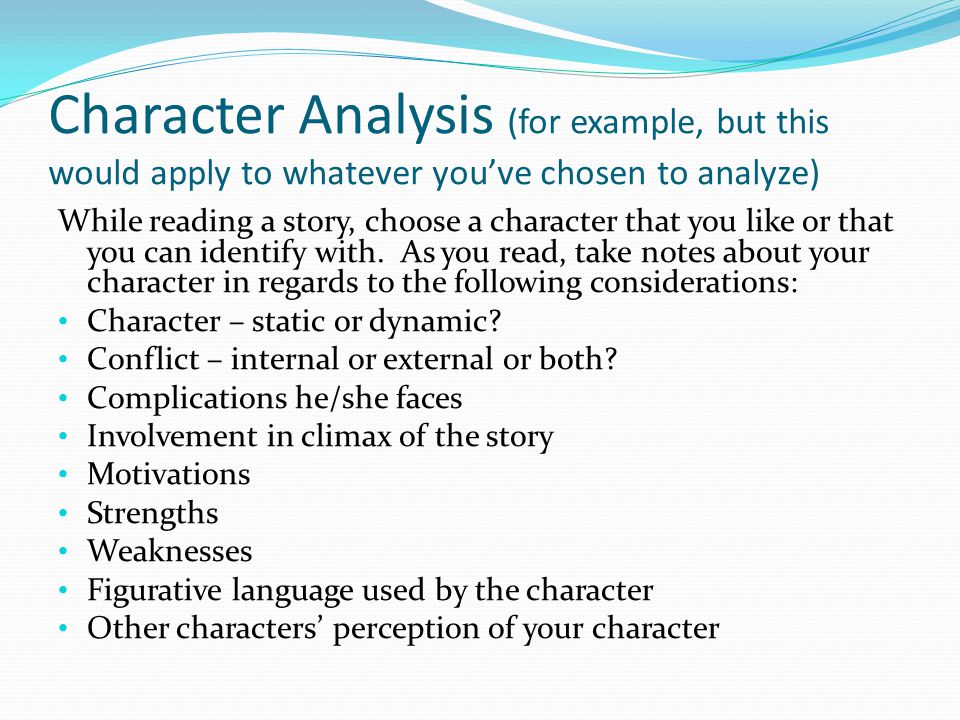 character analysis example