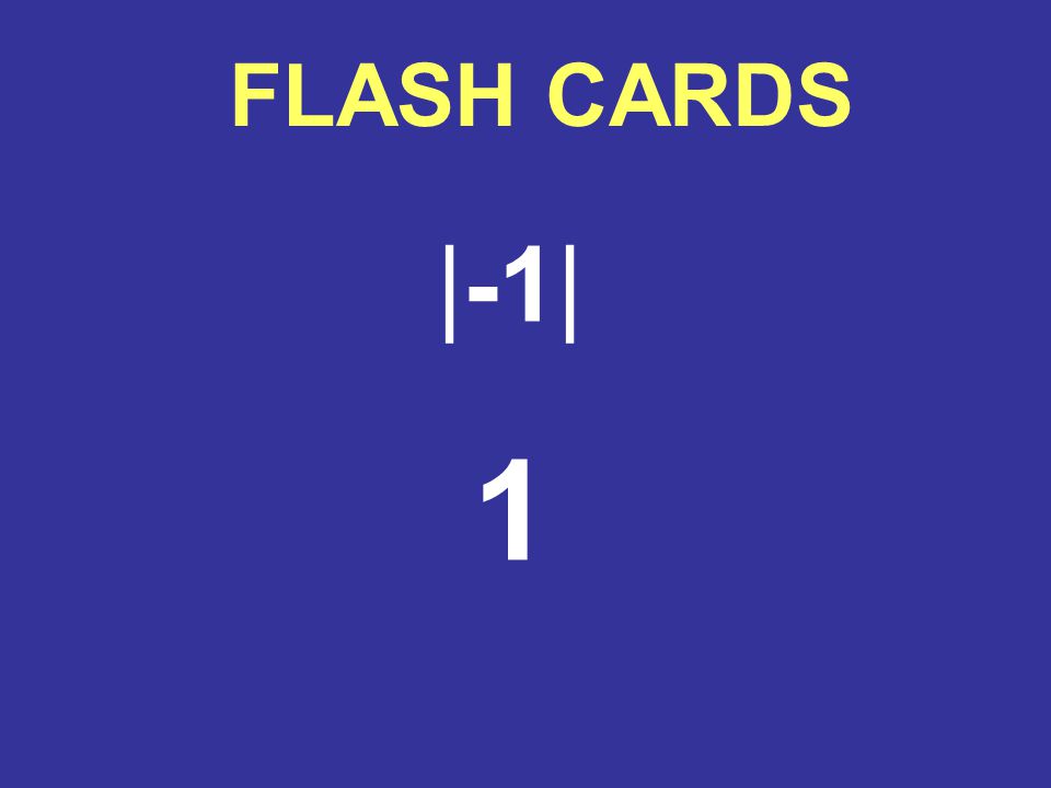 FLASH CARDS |-1| 1