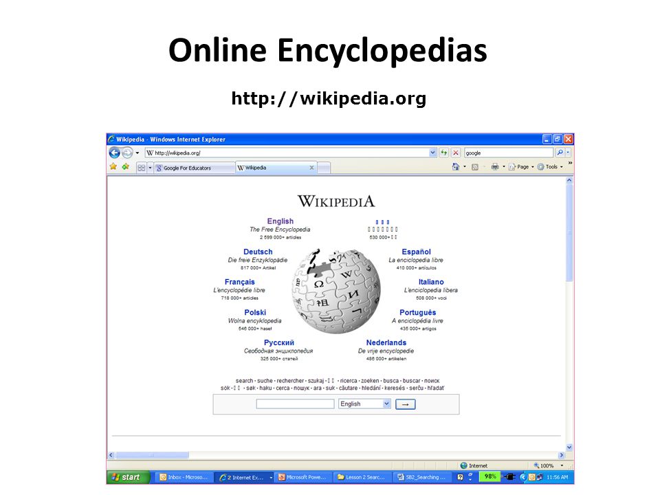 Online Encyclopedias Research Skills Development Unit
