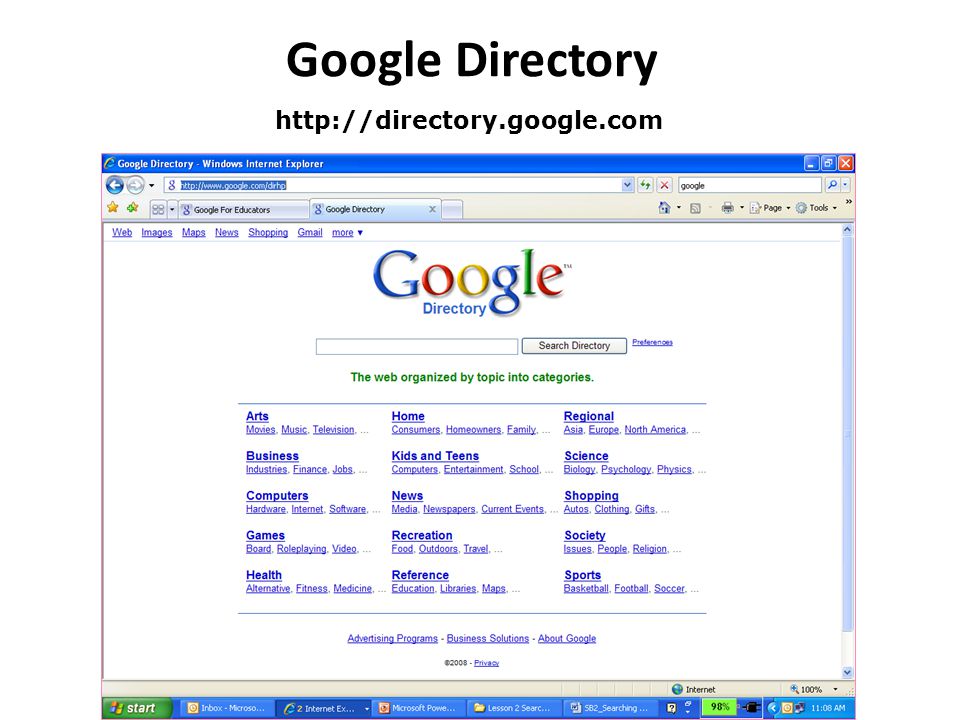 Google Directory Research Skills Development Unit