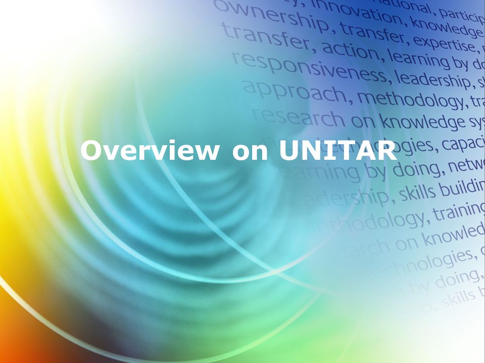 Overview on UNITAR