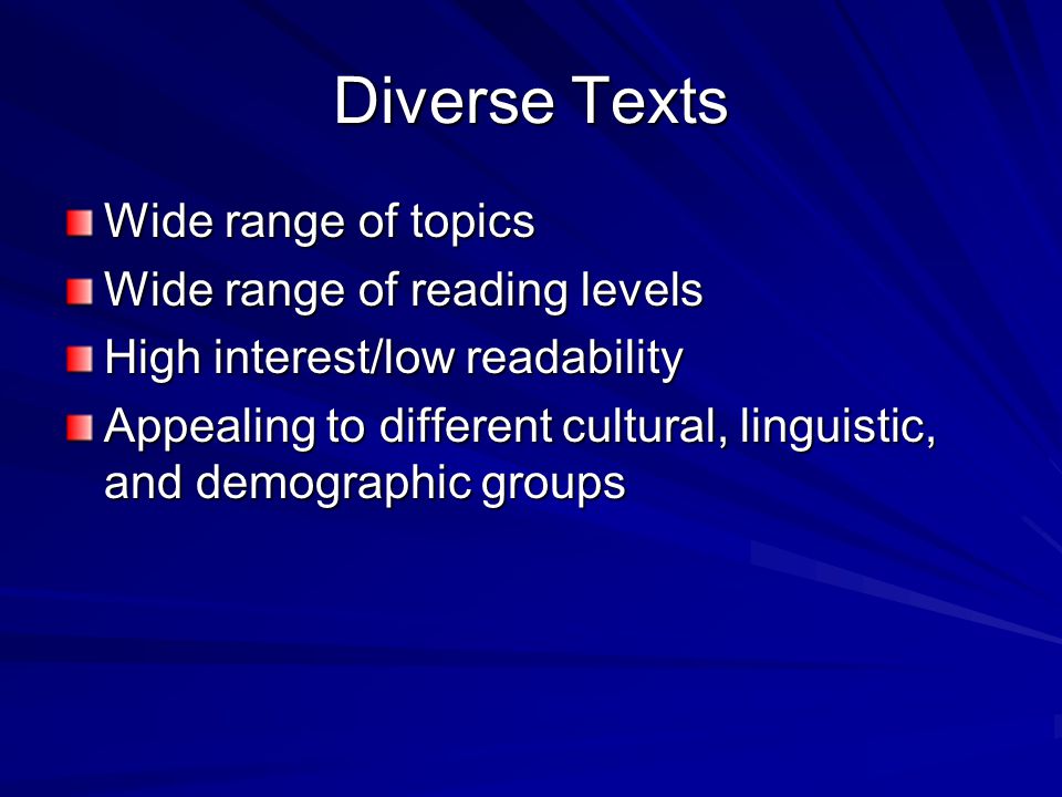 Text-Based Collaborative Learning Interacting with other students around a text (not just discussion) Scaffolding for engagement at all ability levels Varied levels of text