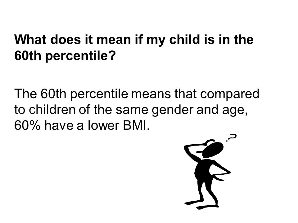What does it mean if my child is in the 60th percentile.
