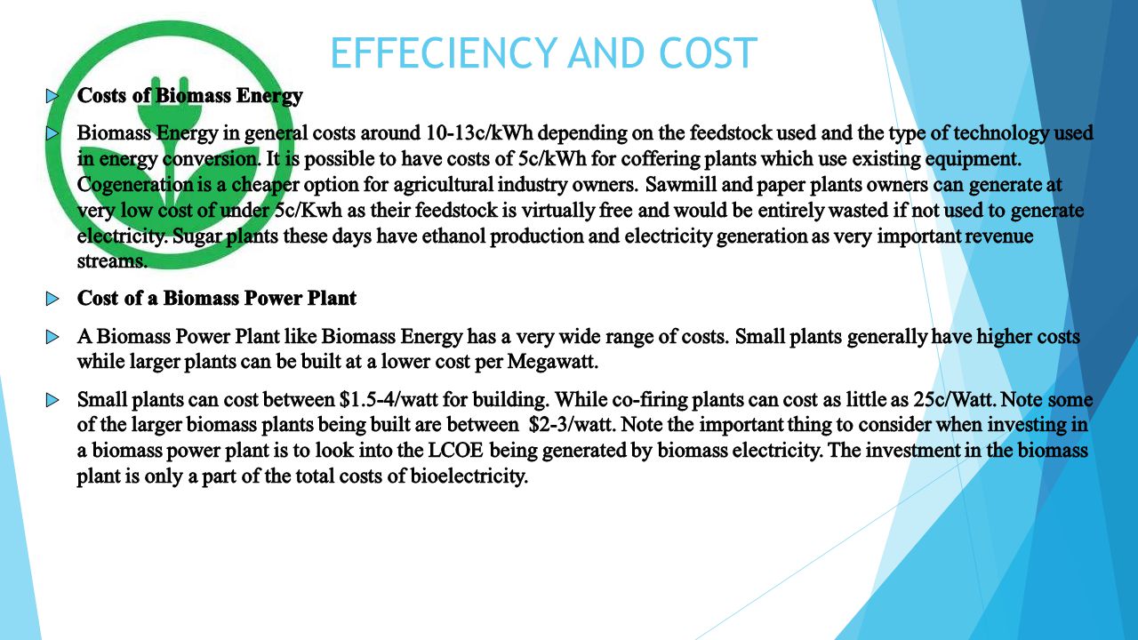 EFFECIENCY AND COST