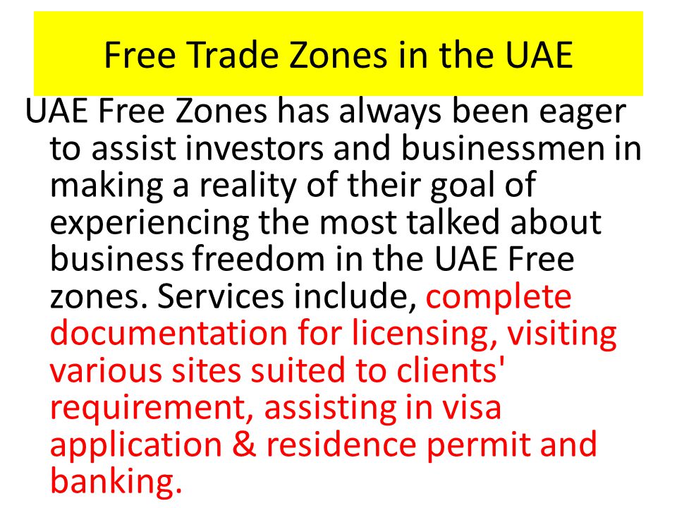 UAE Free Zones has always been eager to assist investors and businessmen in making a reality of their goal of experiencing the most talked about business freedom in the UAE Free zones.